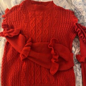 Express Red Crew Neck Sweater